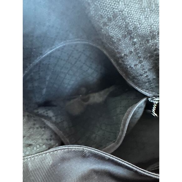 GUCCI NYLON & LEATHER HOBO W/BAMBOO HANDLE/SHOULDER STRAP - Picture 6 of 10